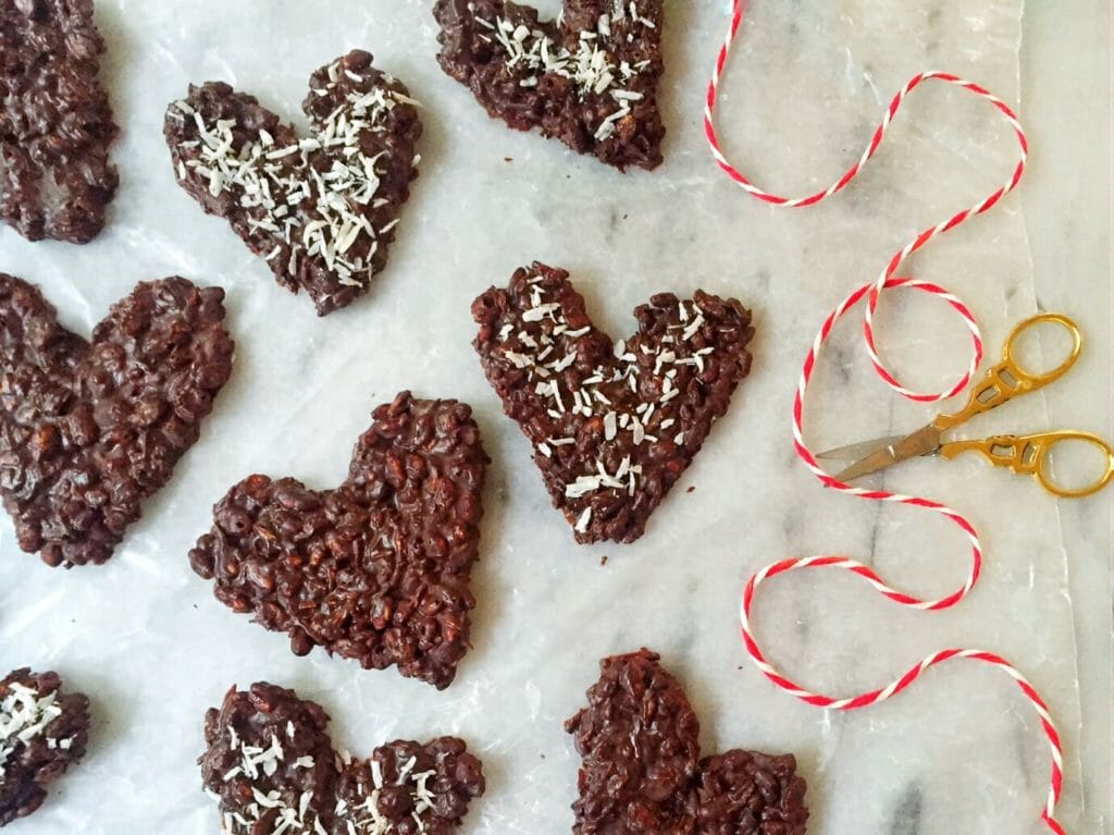 Crispy Coconut Chocolate Hearts