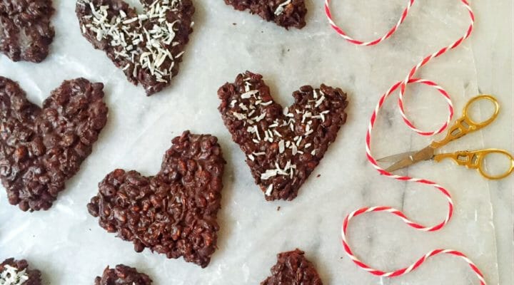 Crispy Coconut Chocolate Hearts