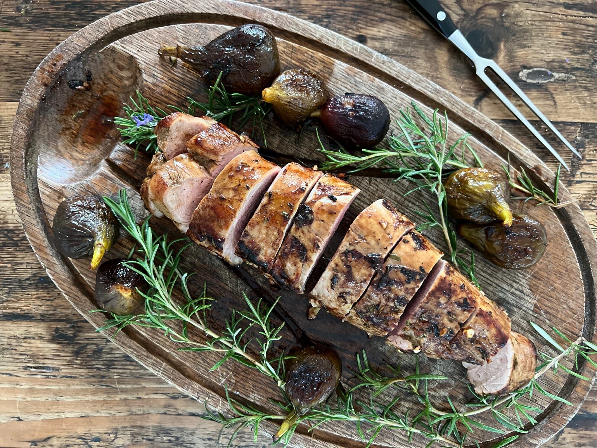 Lamb Chops with Fresh Herbs and Roasted Figs Recipe