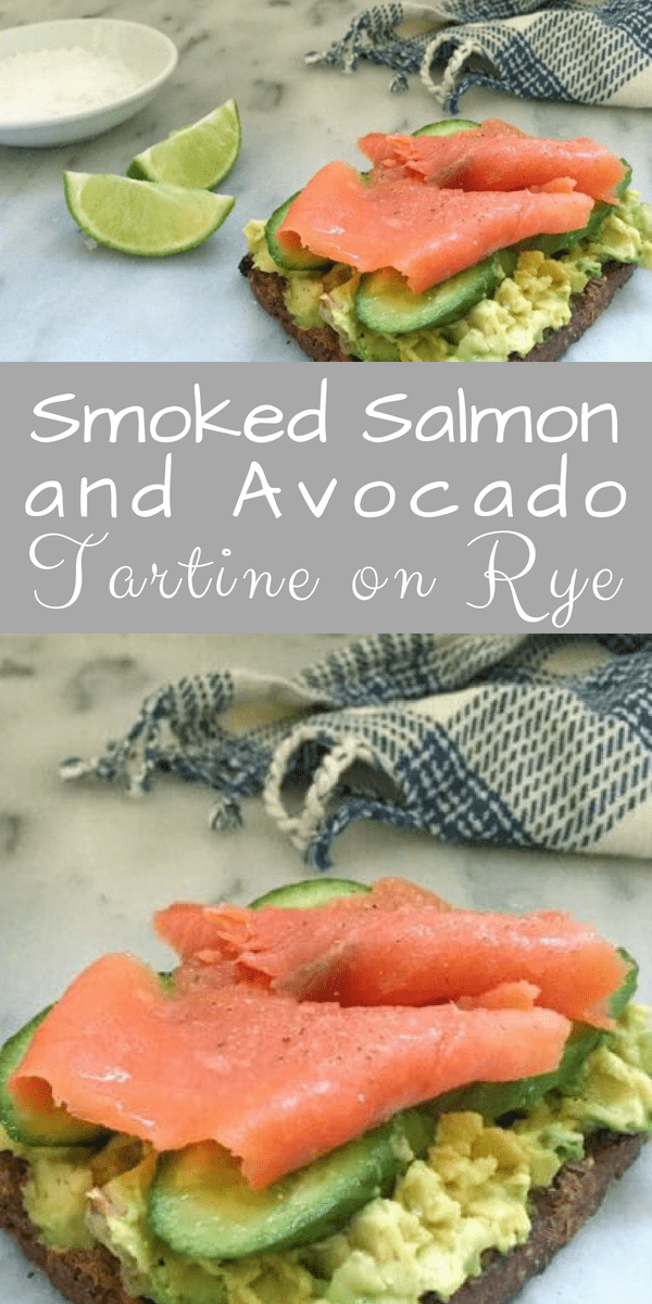 Smoked Salmon and Avocado Tartine on Rye - Mom's Kitchen Handbook
