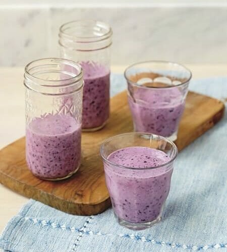 Blueberry Latte Breakfast Smoothie Jars