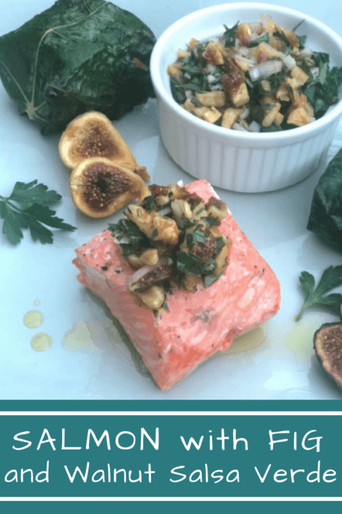 Salmon with Fig and Walnut Salsa Verde - Mom's Kitchen Handbook