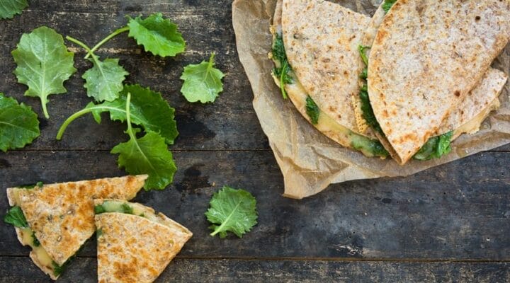 kale breakfast quesadilla