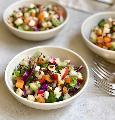 Chopped Rainbow Salad Bowl For A Quick & Healthy Lunch Break! - SkinnyFit