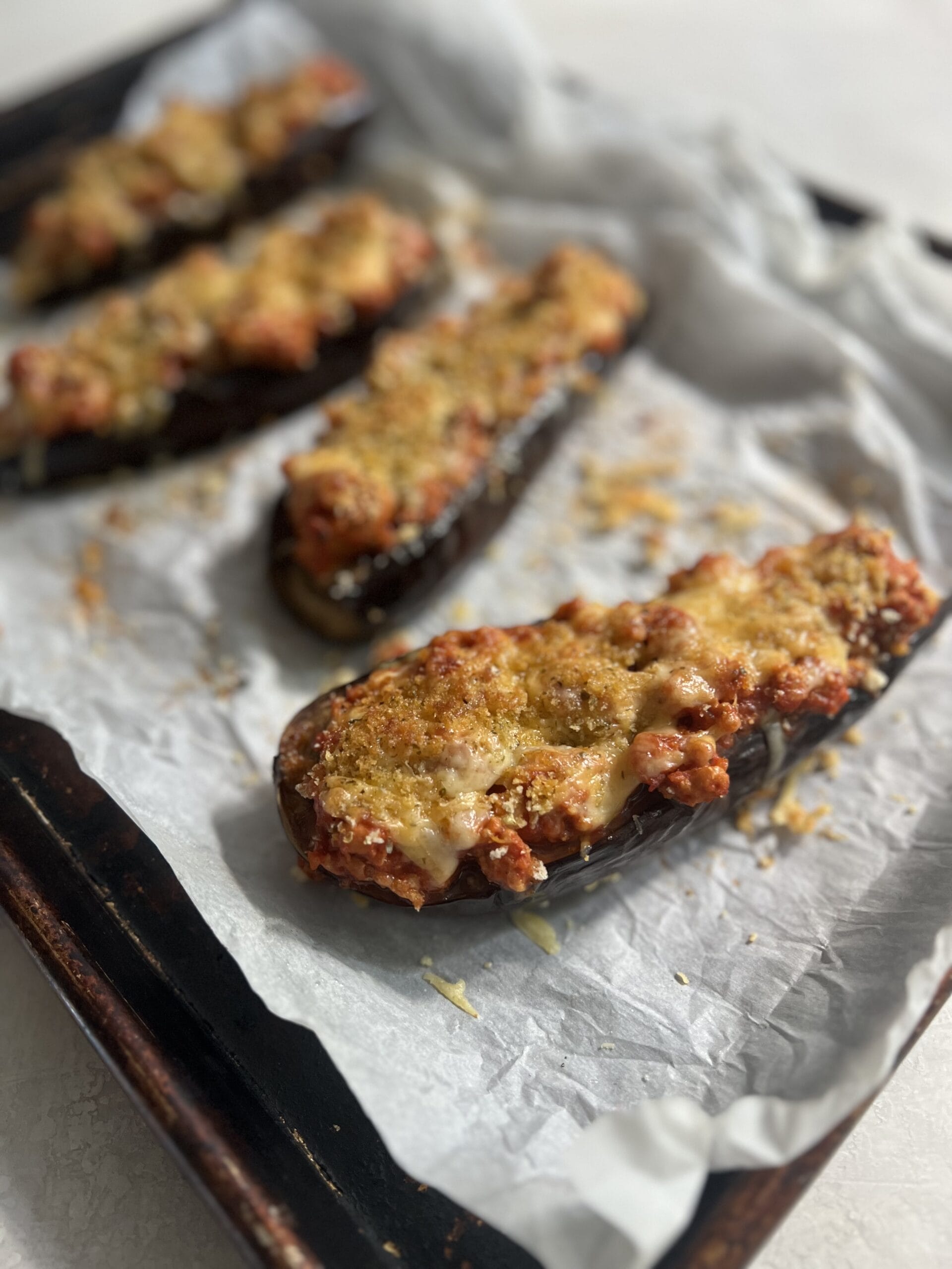 Stuffed Eggplant Parm A Quick And Healthy Twist Moms Kitchen Handbook 0464