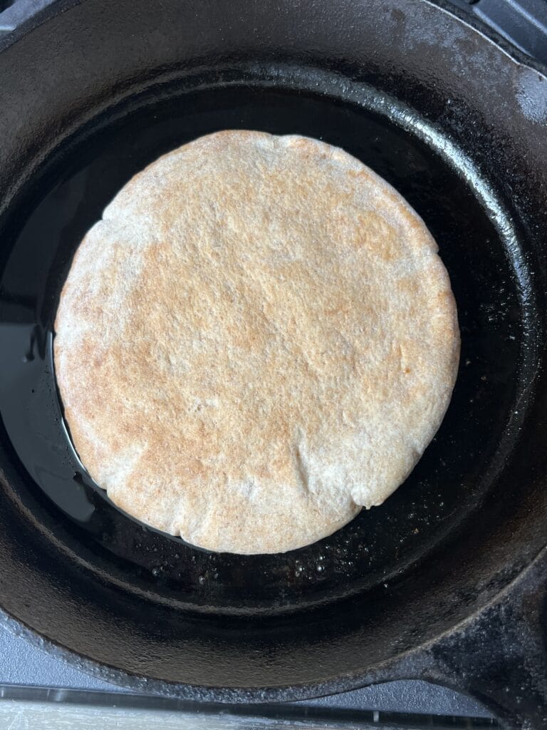 Turkey chickpea pita smash burgers