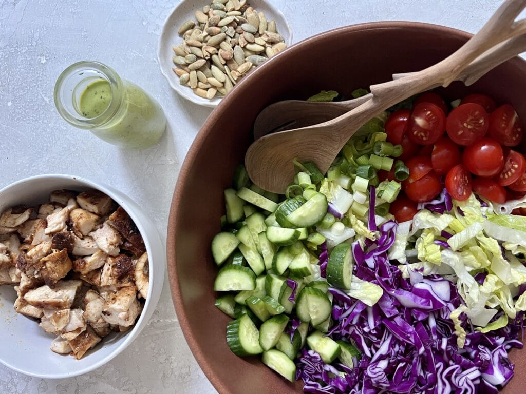 Chopped Chicken Salad with Creamy Cilantro Dressing