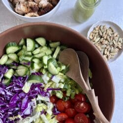 tex mex chopped chicken salad with cilantro lime dressing