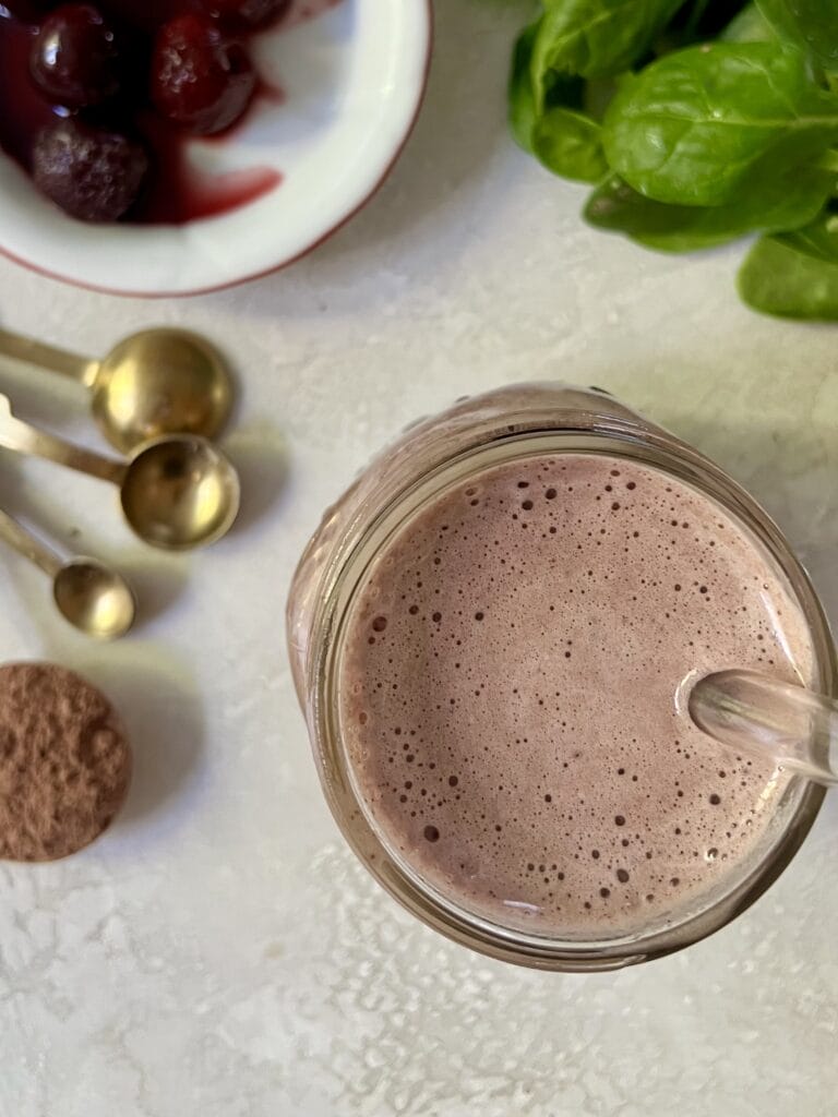 chocolate cherry bomb smoothie